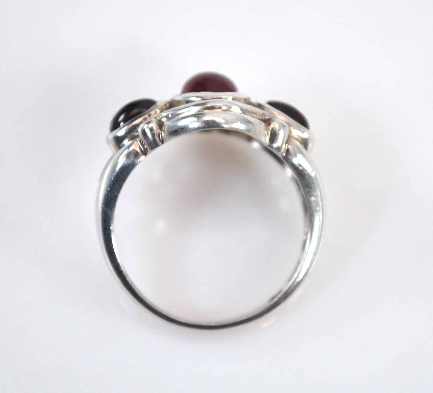 Pranda Sterling Silver Amber Ring
