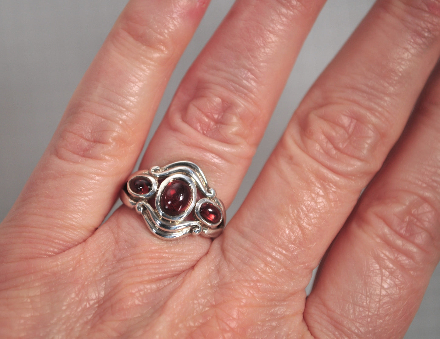 Pranda Sterling Silver Amber Ring