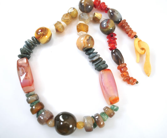 Heavy Beggar Bead Stone Necklace
