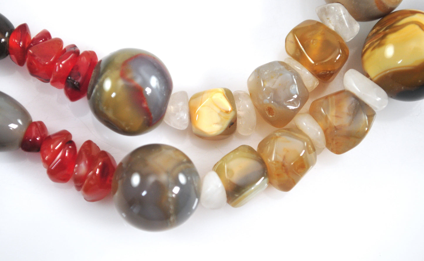 Heavy Beggar Bead Stone Necklace