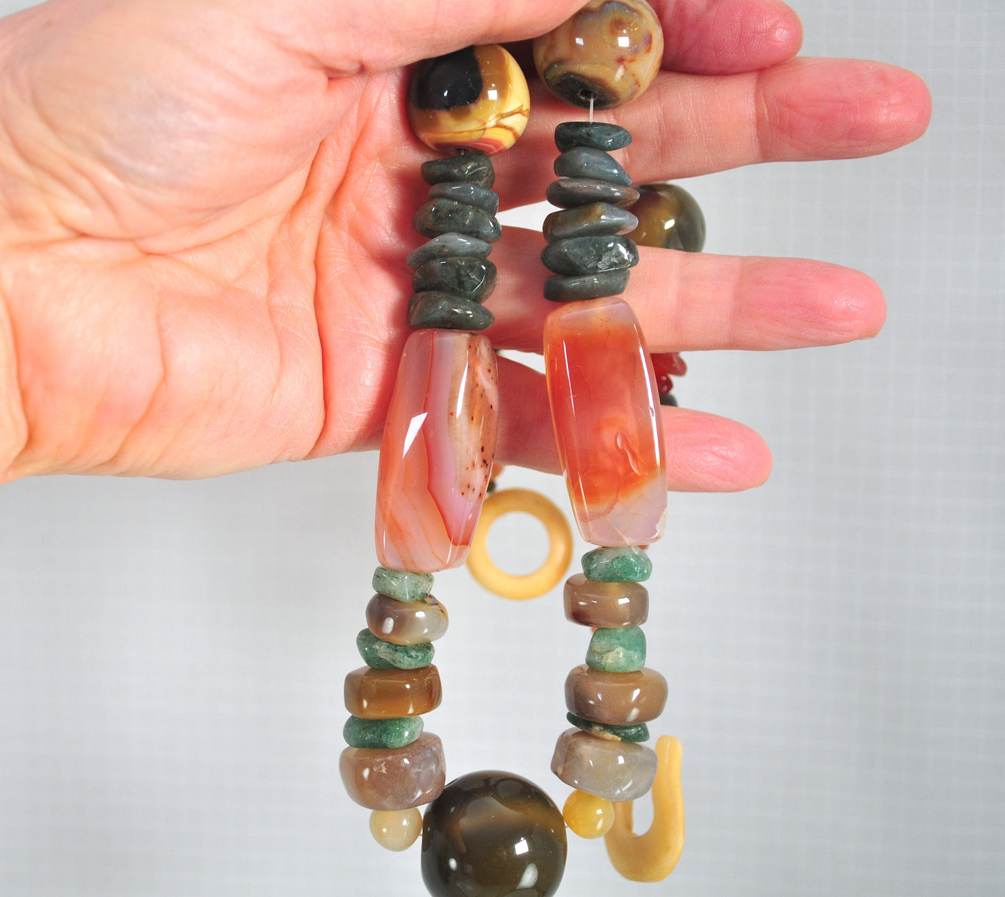 Heavy Beggar Bead Stone Necklace
