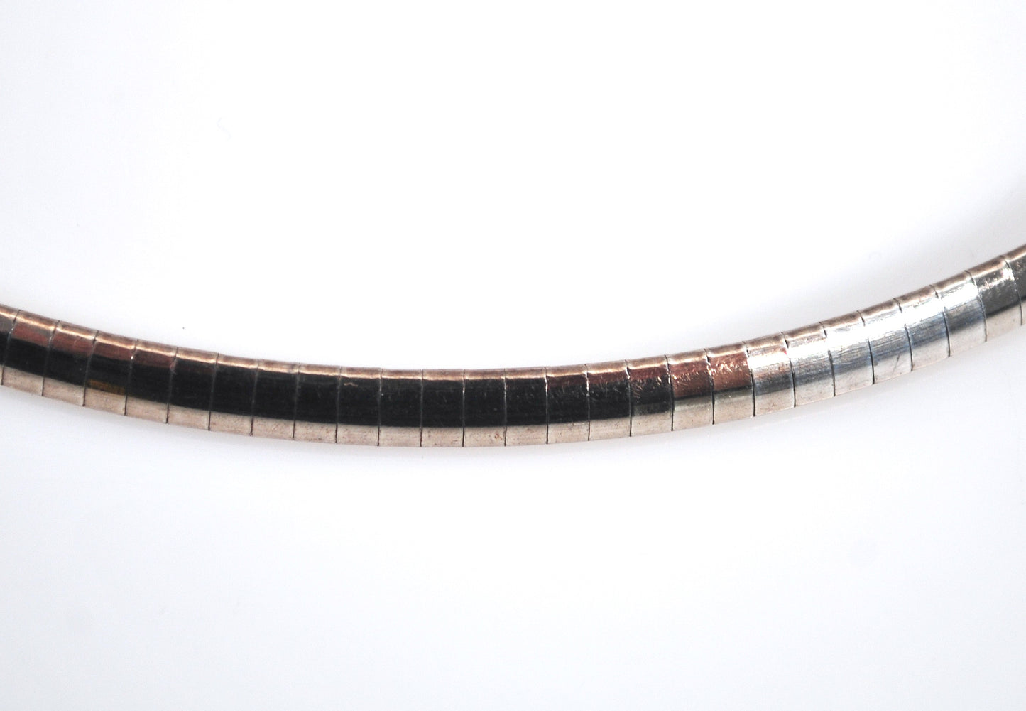 Milor Sterling Silver 4mm Omega Choker Necklace