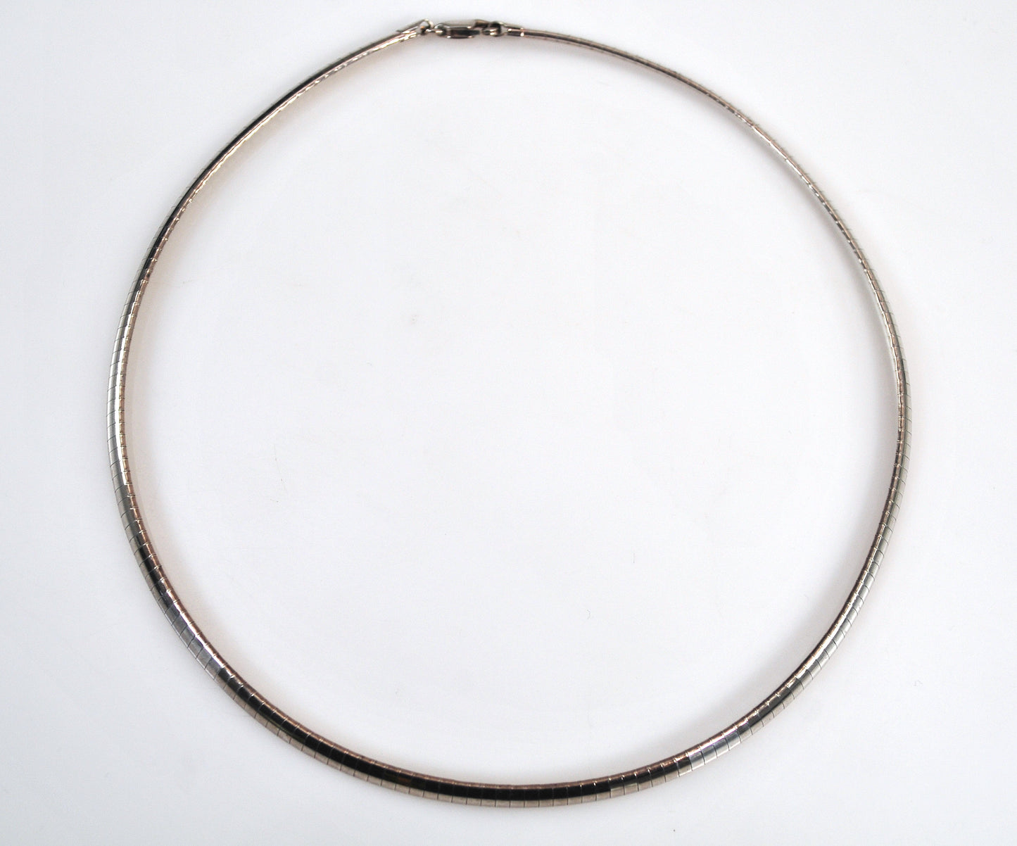 Milor Sterling Silver 4mm Omega Choker Necklace