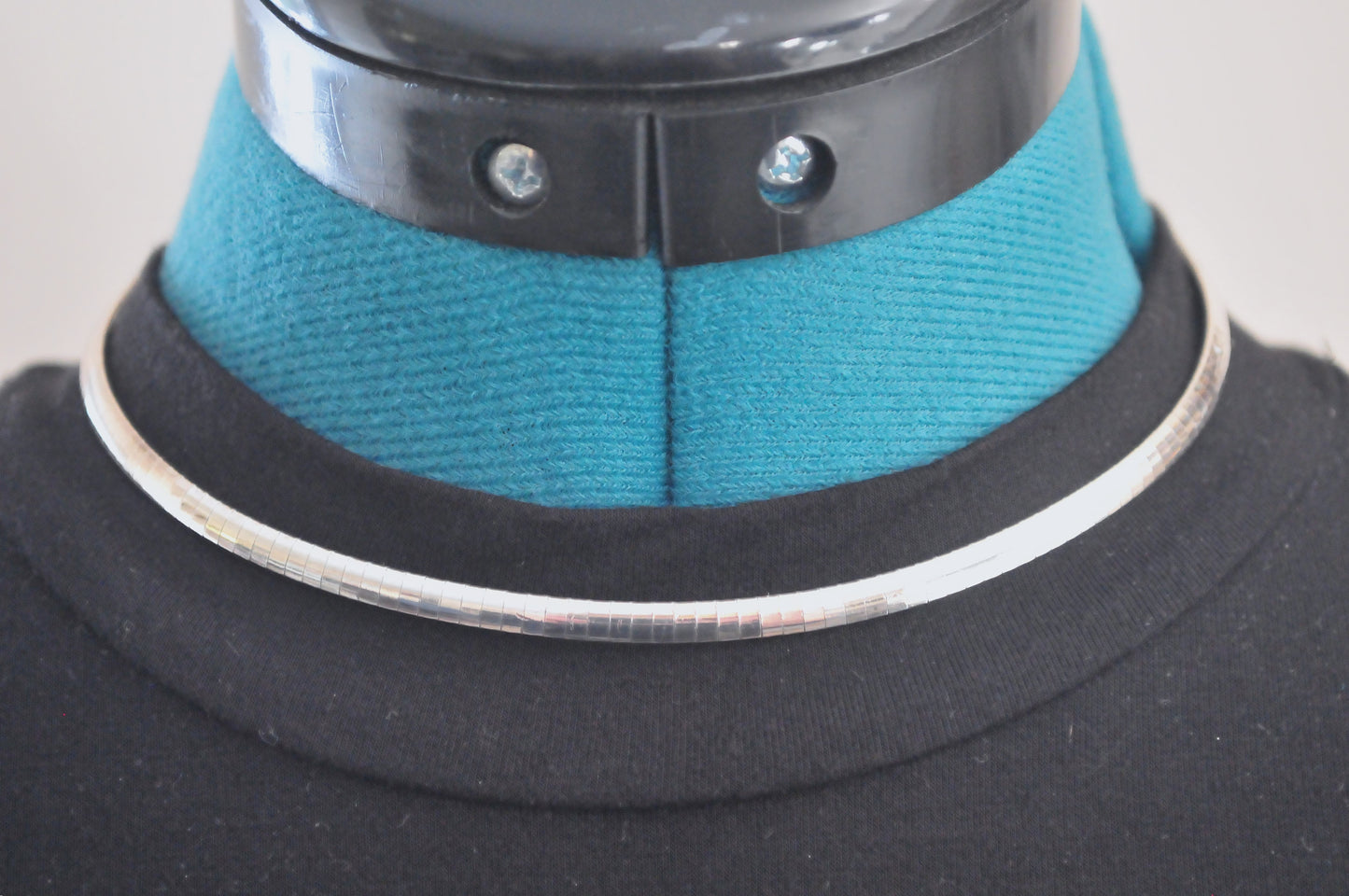 Milor Sterling Silver 4mm Omega Choker Necklace