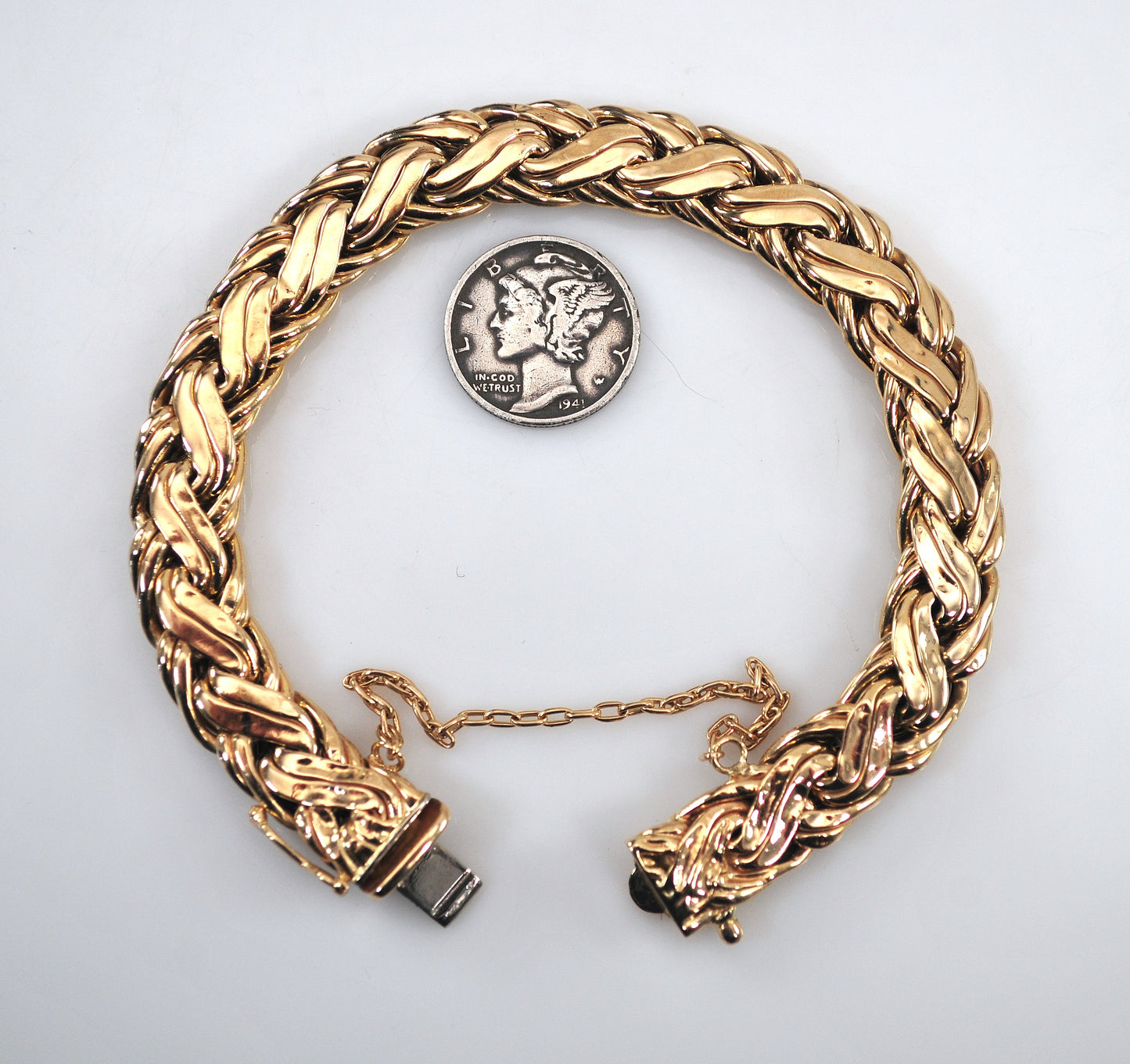 AS IS - Estate Tiffany & Co 14K Gold Weave Bracelet