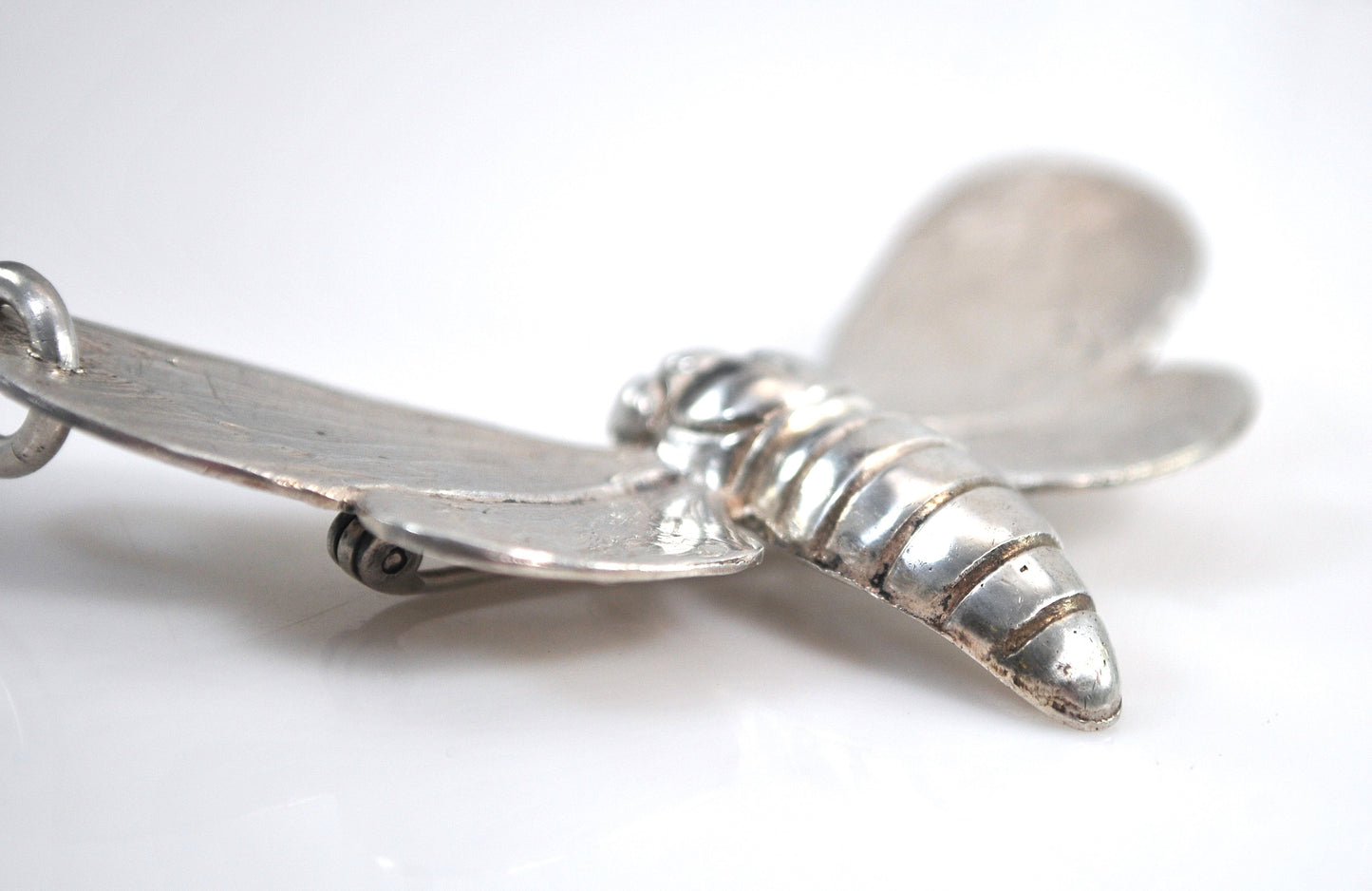 Large Sterling Silver Insect Brooch Pendant