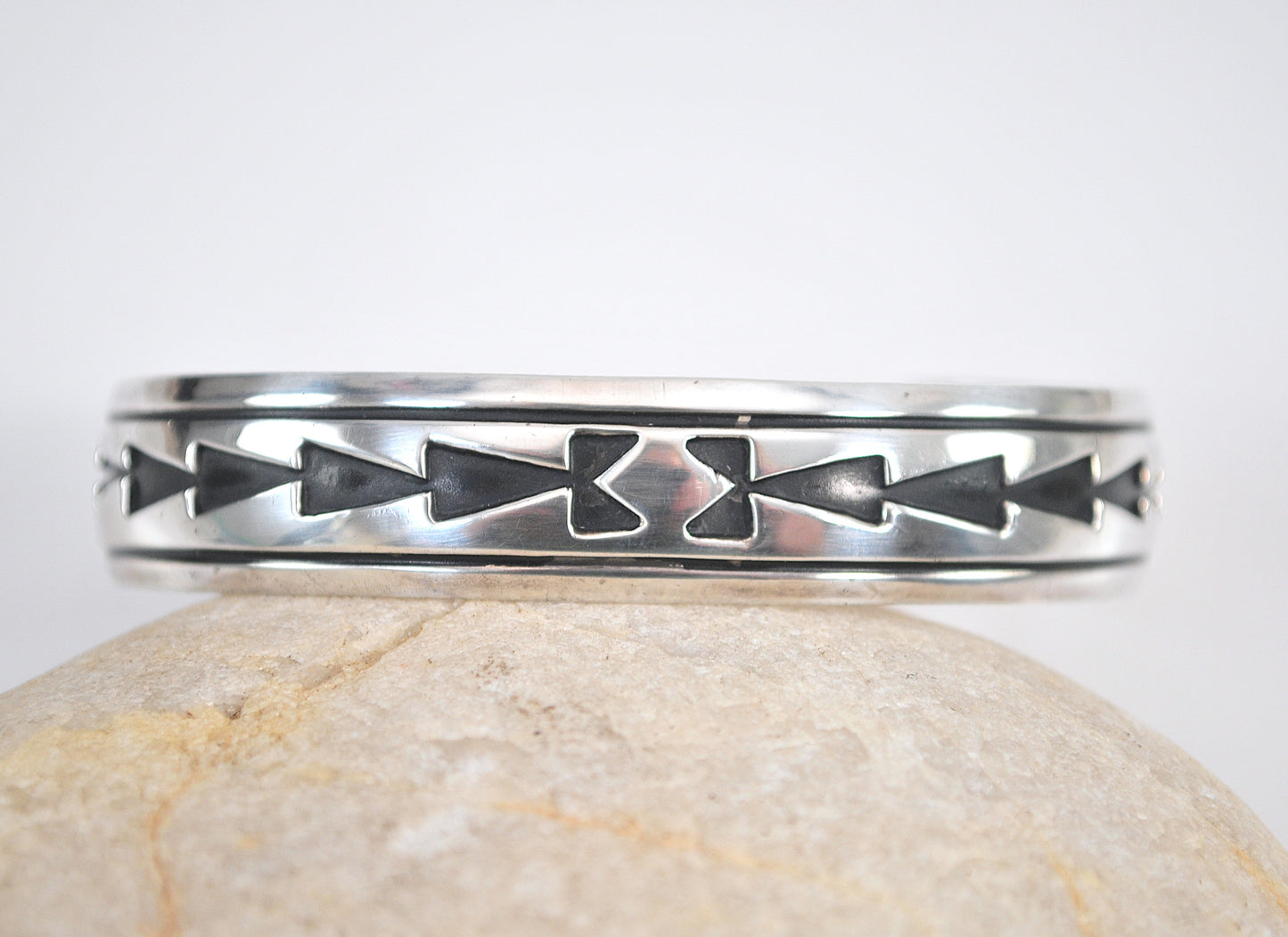 Sterling Silver T Billy Navajo Cuff Bracelet