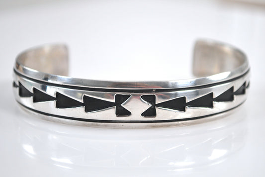 Sterling Silver T Billy Navajo Cuff Bracelet