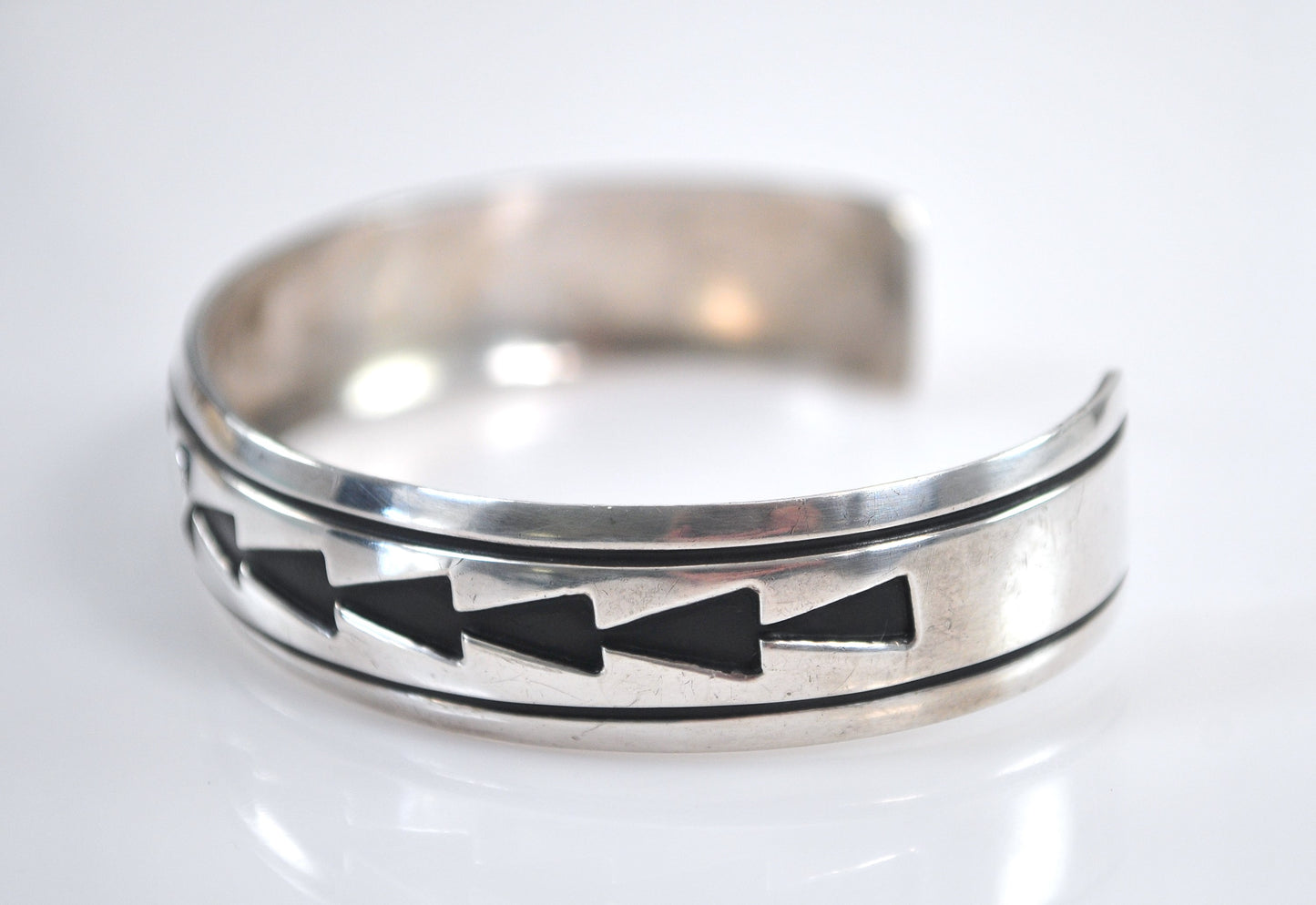 Sterling Silver T Billy Navajo Cuff Bracelet