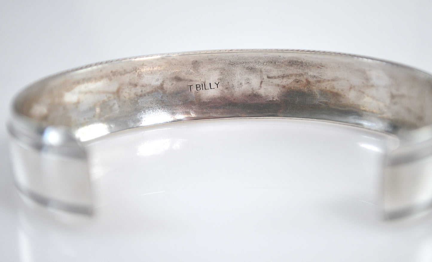 Sterling Silver T Billy Navajo Cuff Bracelet