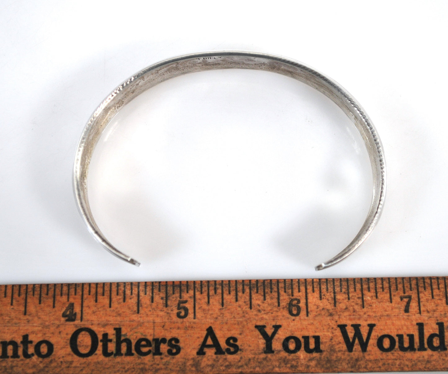 Sterling Silver T Billy Navajo Cuff Bracelet