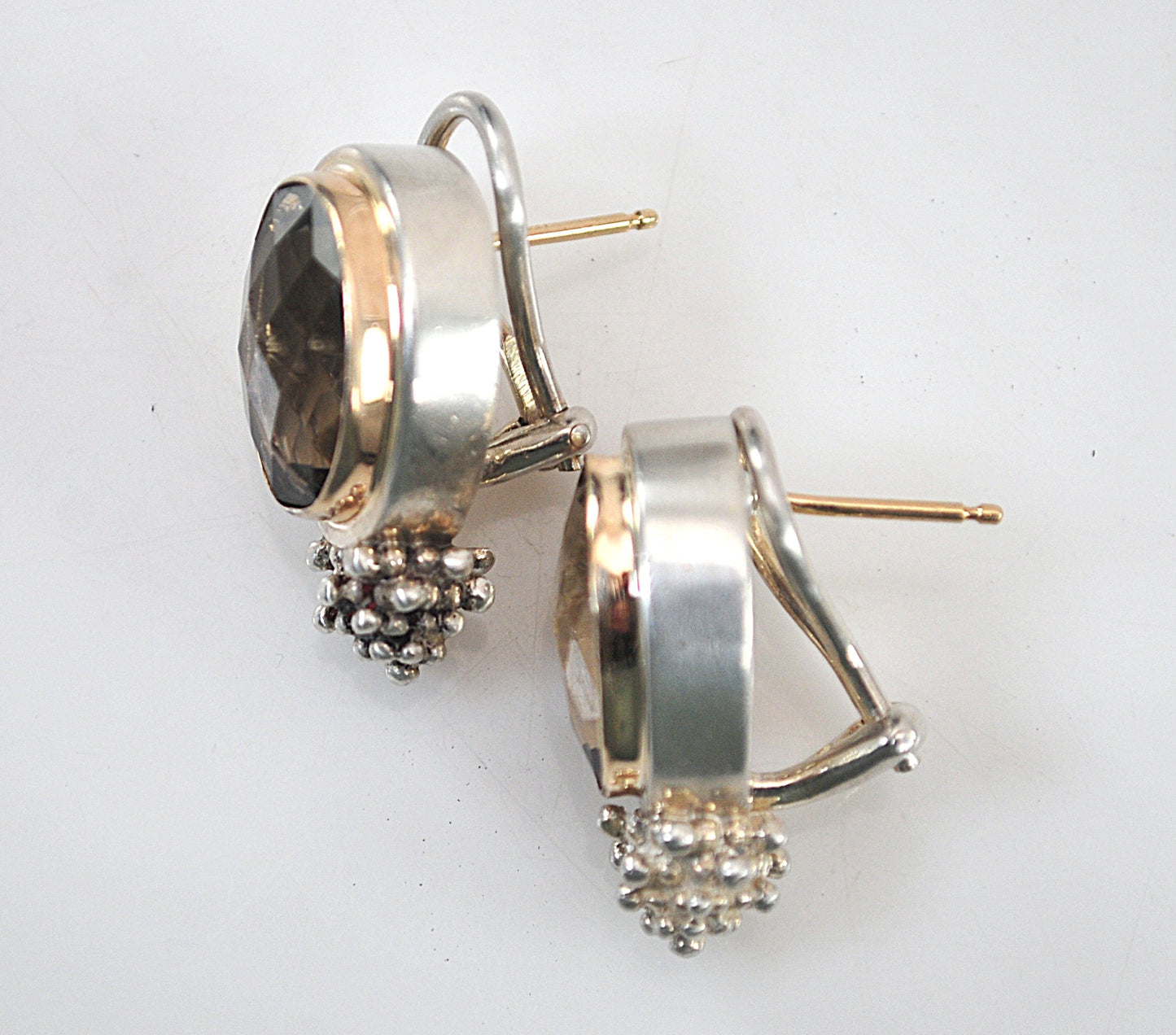 Michael Dawkins 925 14K accent Smoky Quartz Earrings