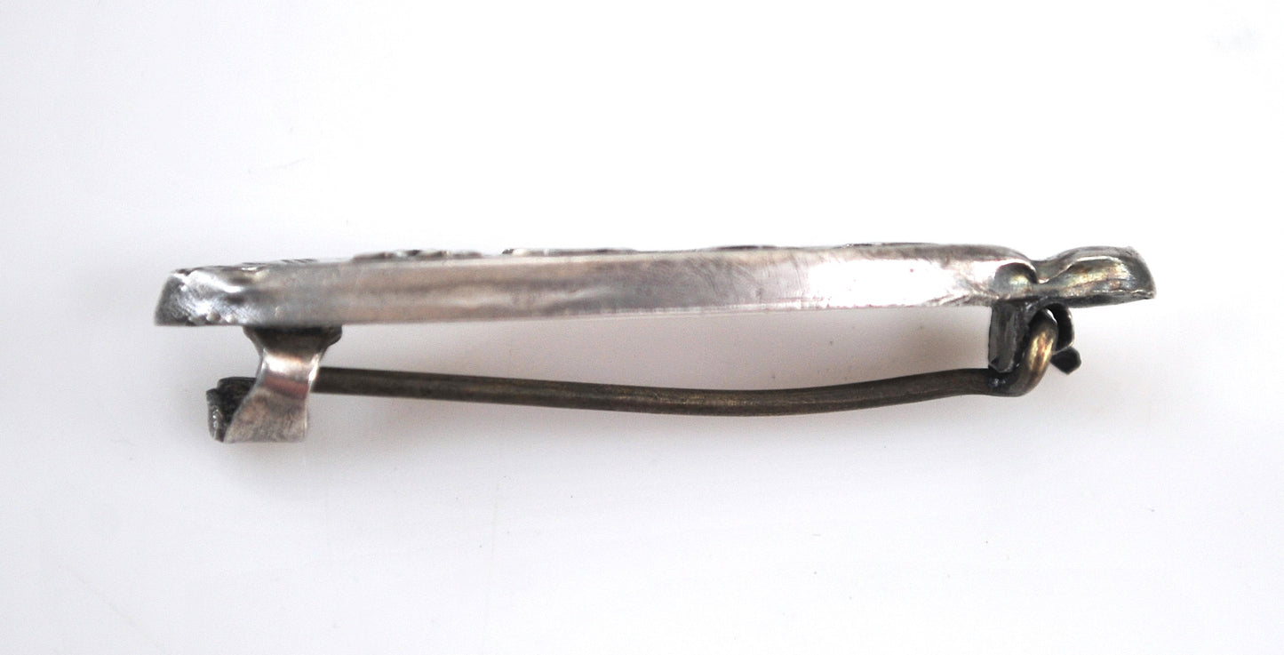 Antique Sterling Silver BABY Pin