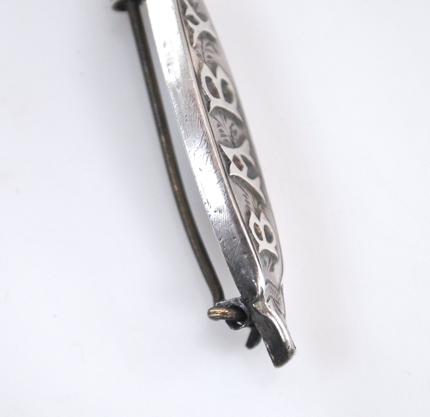 Antique Sterling Silver BABY Pin