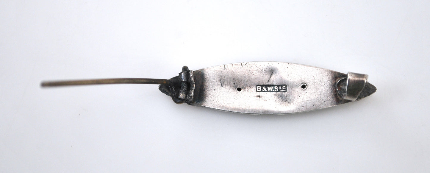 Antique Sterling Silver BABY Pin