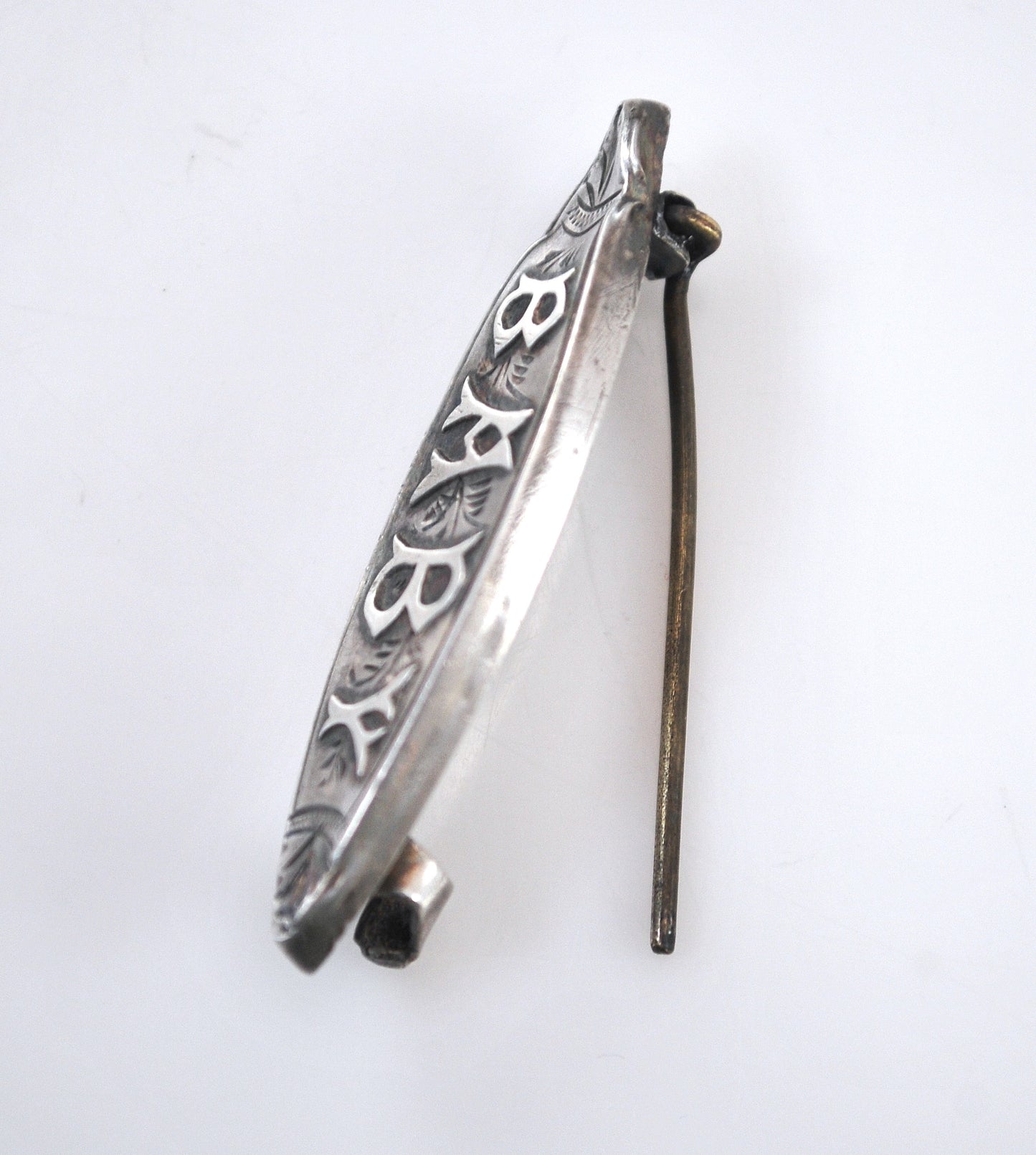 Antique Sterling Silver BABY Pin