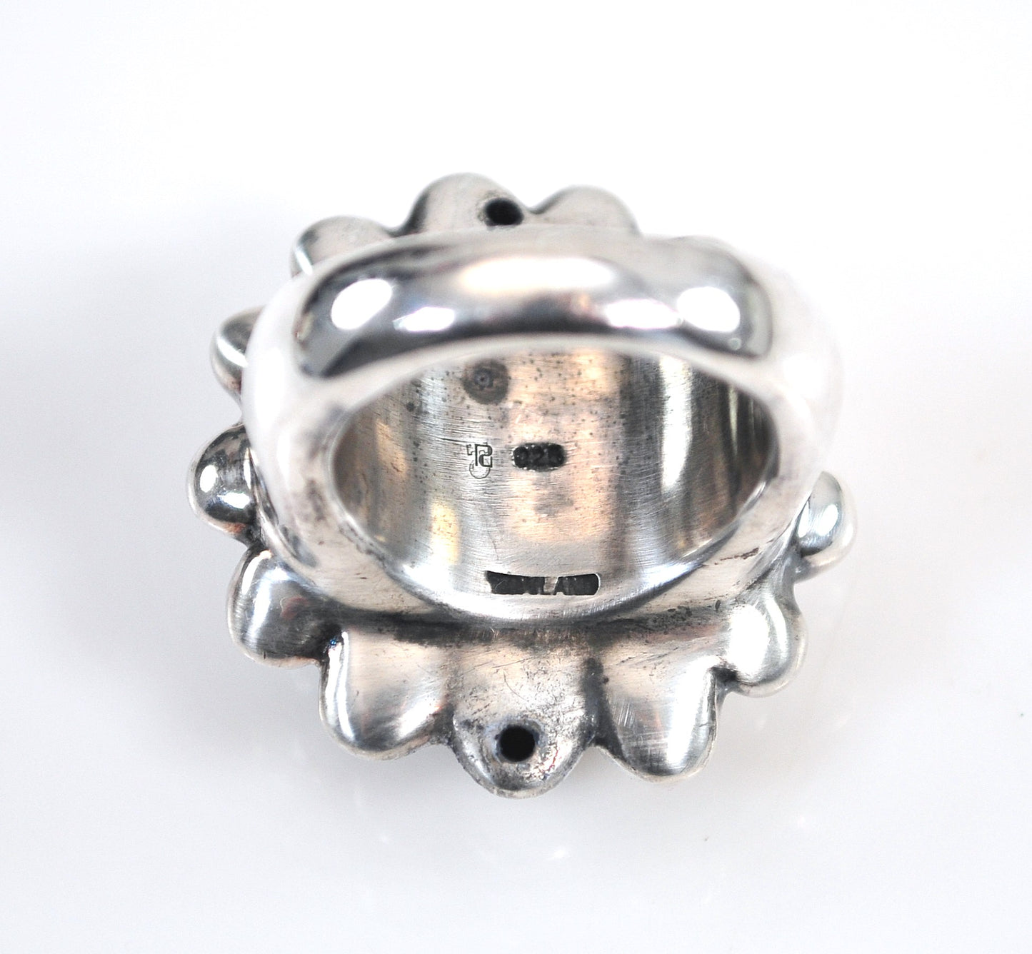 LARGE Signed Sterling Silver Chunky Ring