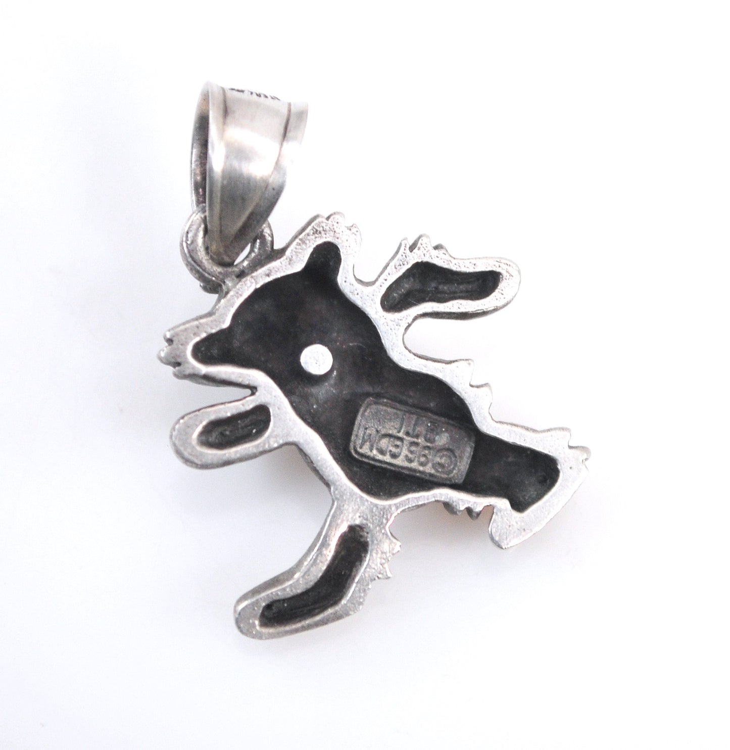 Signed Sterling Silver Grateful Dead Dancing Bear Pendant