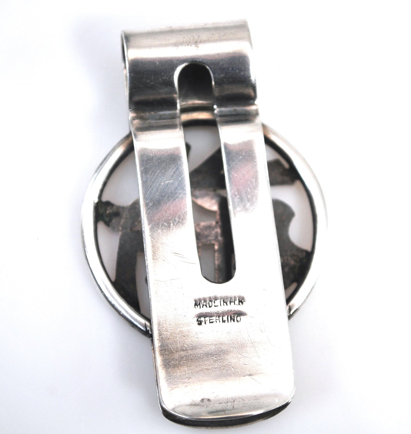 Vintage Sterling Silver Good Luck Money Clip