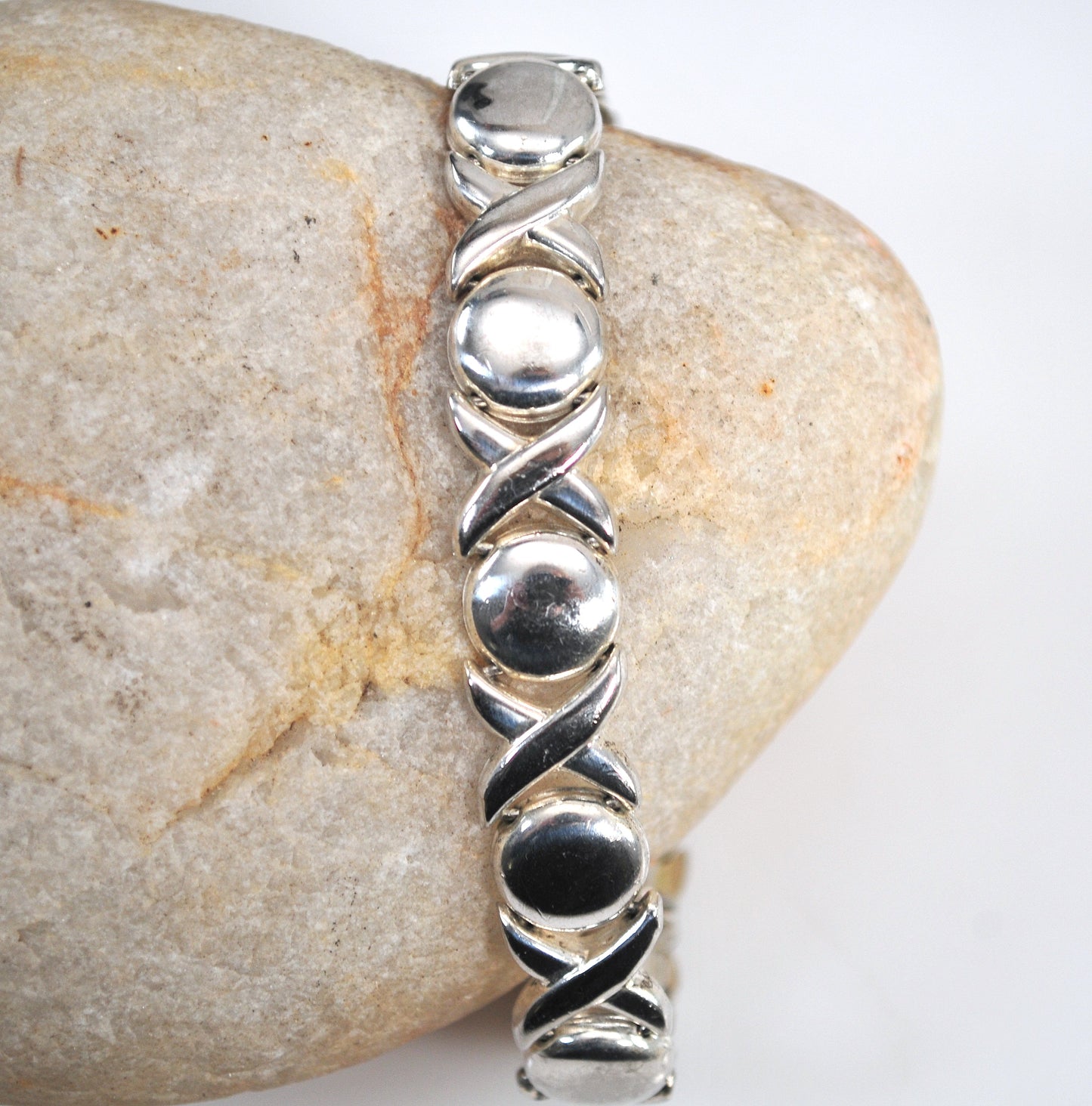 Sterling Silver Hugs and Kisses Bracelet