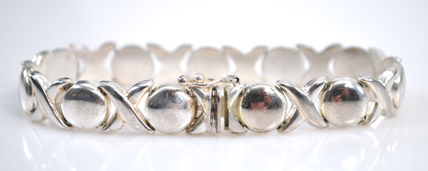 Sterling Silver Hugs and Kisses Bracelet