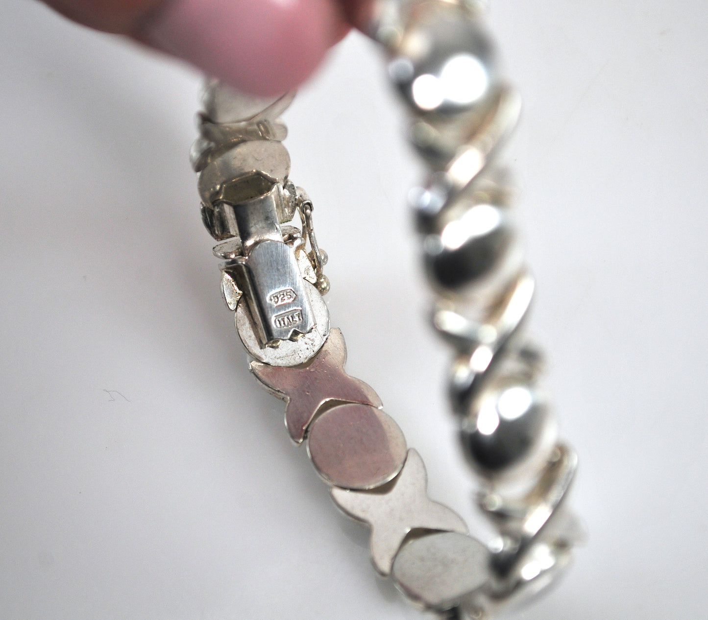 Sterling Silver Hugs and Kisses Bracelet