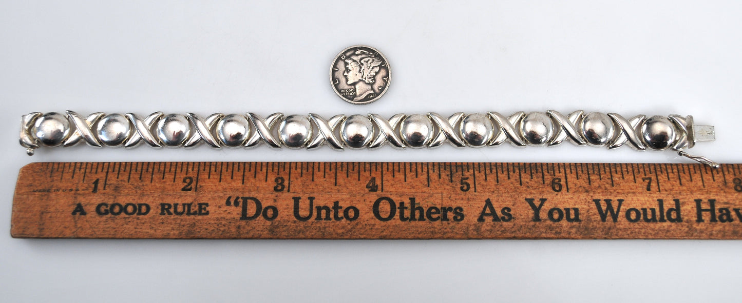 Sterling Silver Hugs and Kisses Bracelet