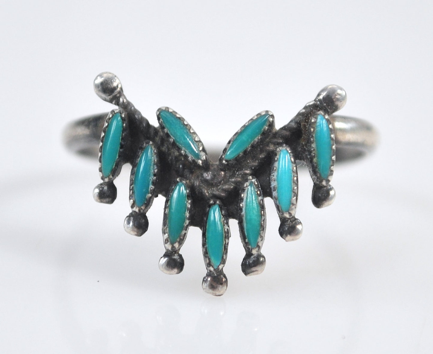 Zuni Needlepoint Turquoise Ring