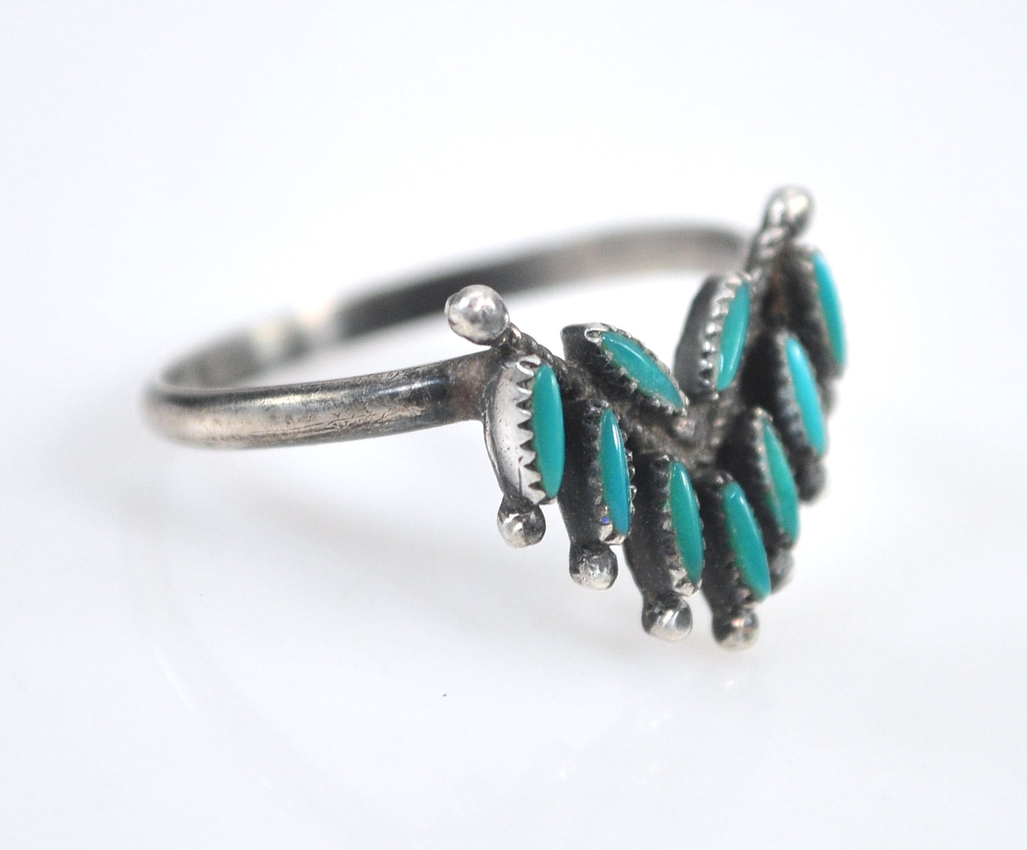 Zuni Needlepoint Turquoise Ring