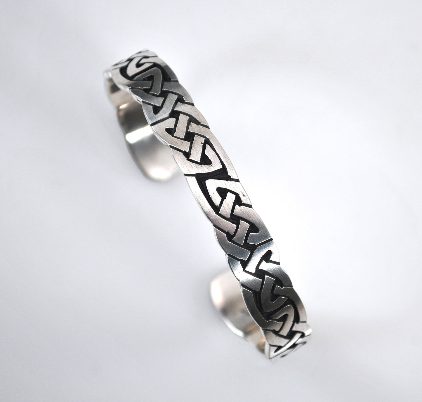 Heavy Sterling Silver Celtic Knot Cuff Bracelet