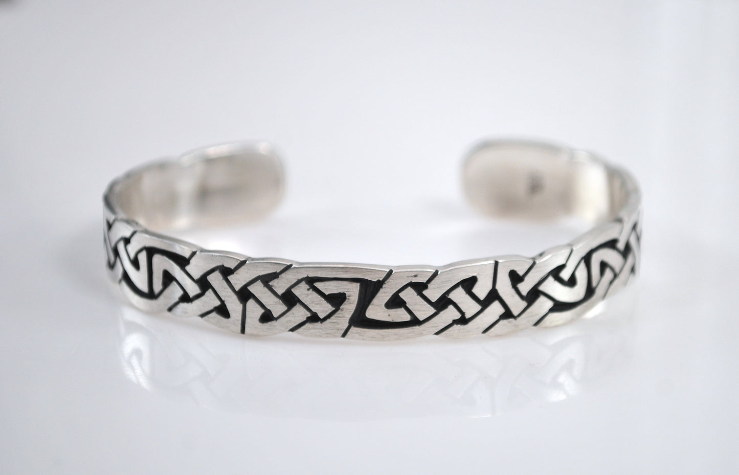 Heavy Sterling Silver Celtic Knot Cuff Bracelet