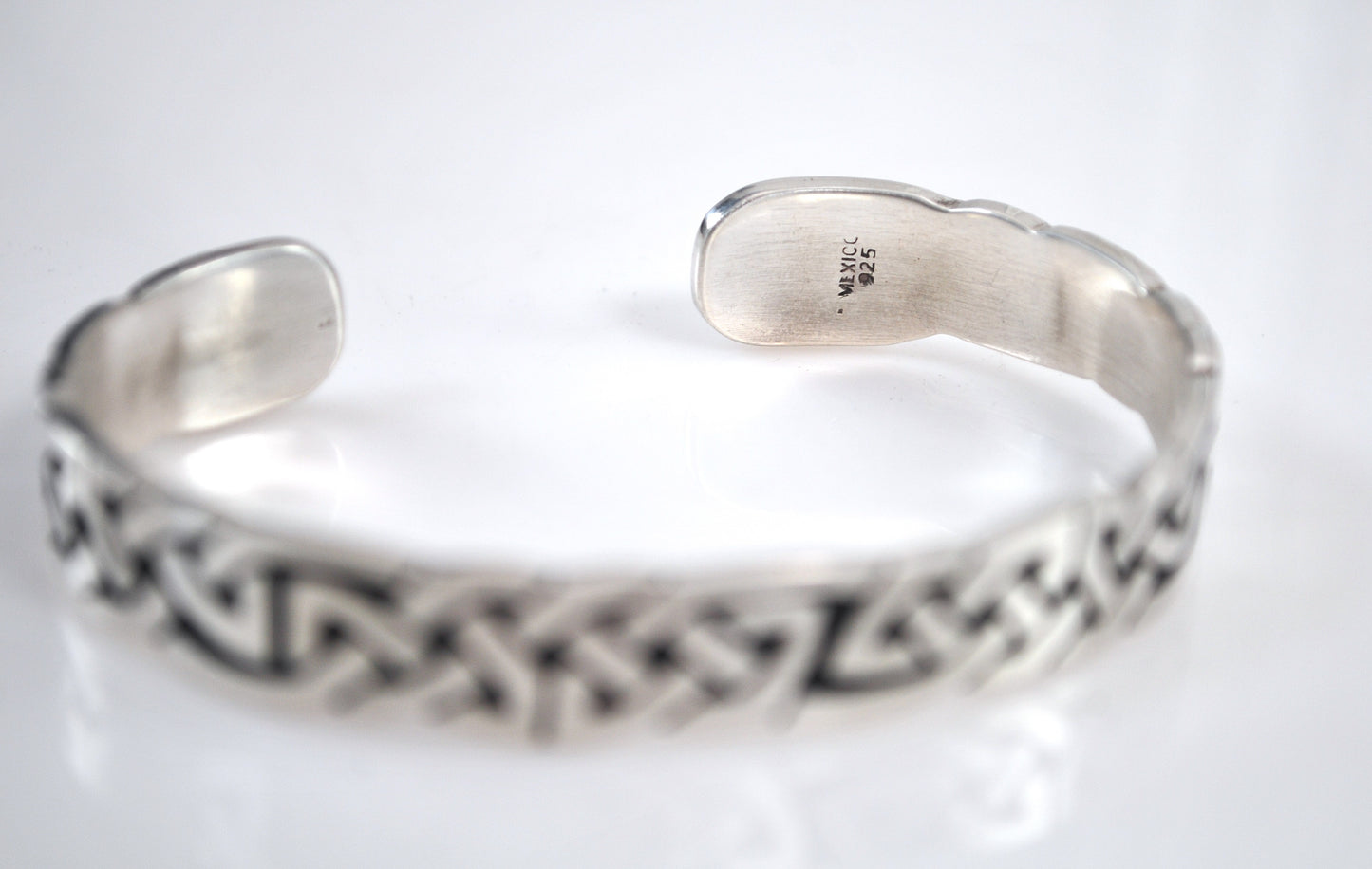 Heavy Sterling Silver Celtic Knot Cuff Bracelet