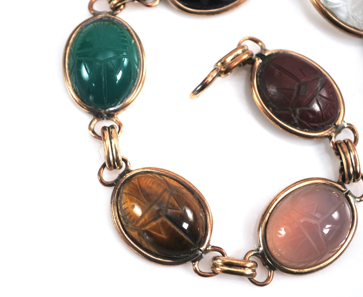 Vintage Gold Filled Scarab Bracelet