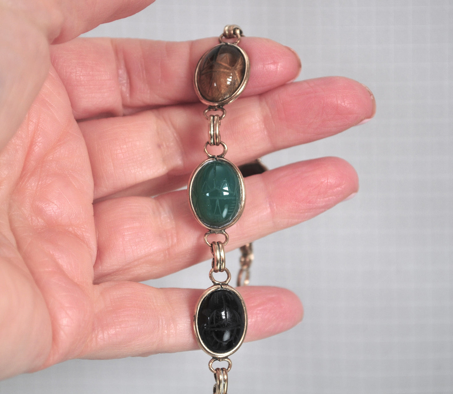 Vintage Gold Filled Scarab Bracelet