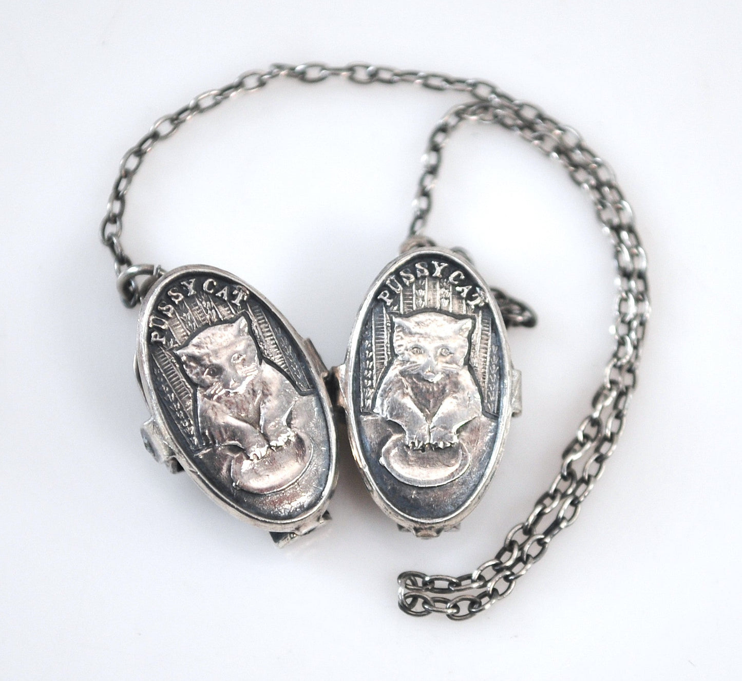 Vintage Sterling Silver Baby Bib Clips