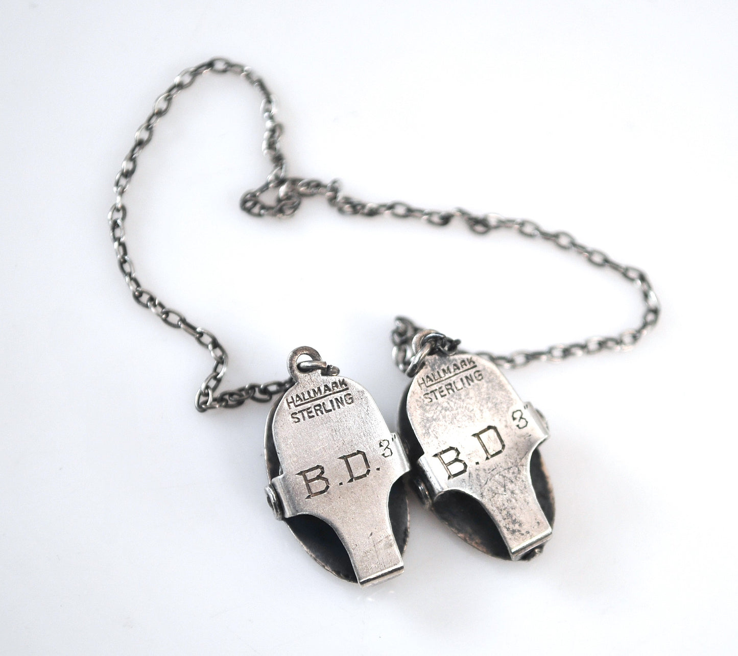 Vintage Sterling Silver Baby Bib Clips