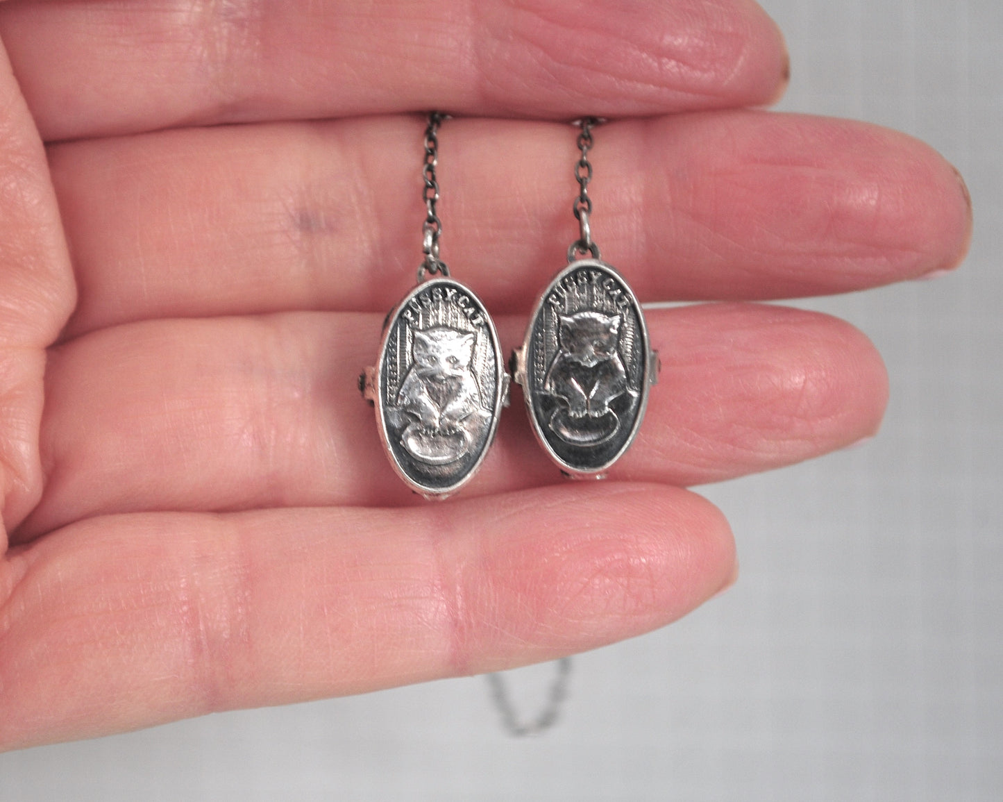 Vintage Sterling Silver Baby Bib Clips