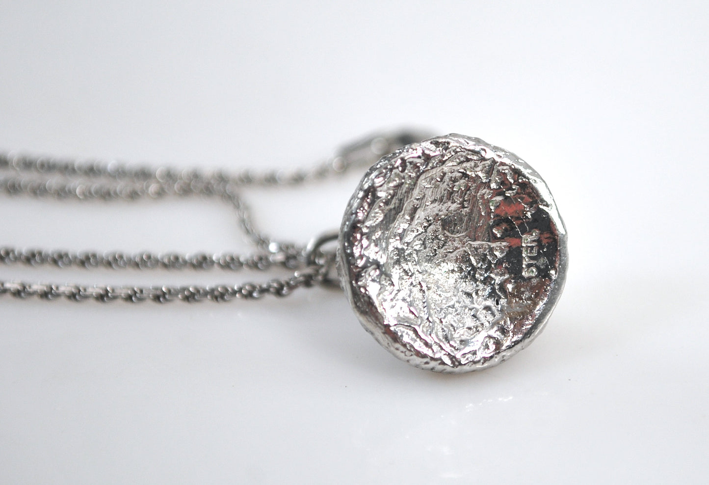 Sterling Solid Silver Hershey's Kiss Pendant Necklace