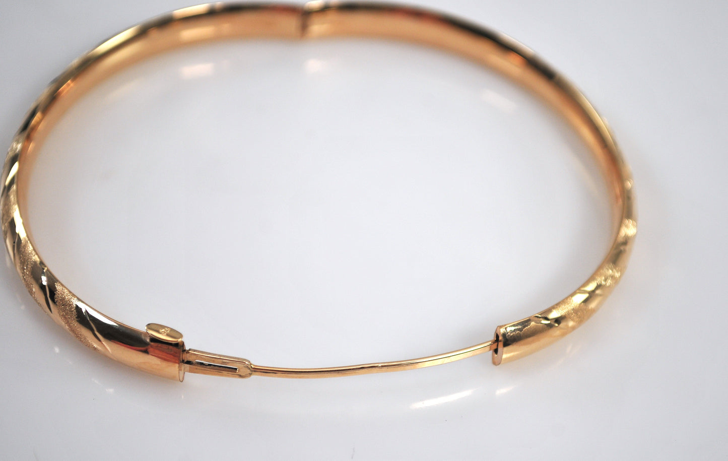 Signed 14K Gold Bangle Bracelet