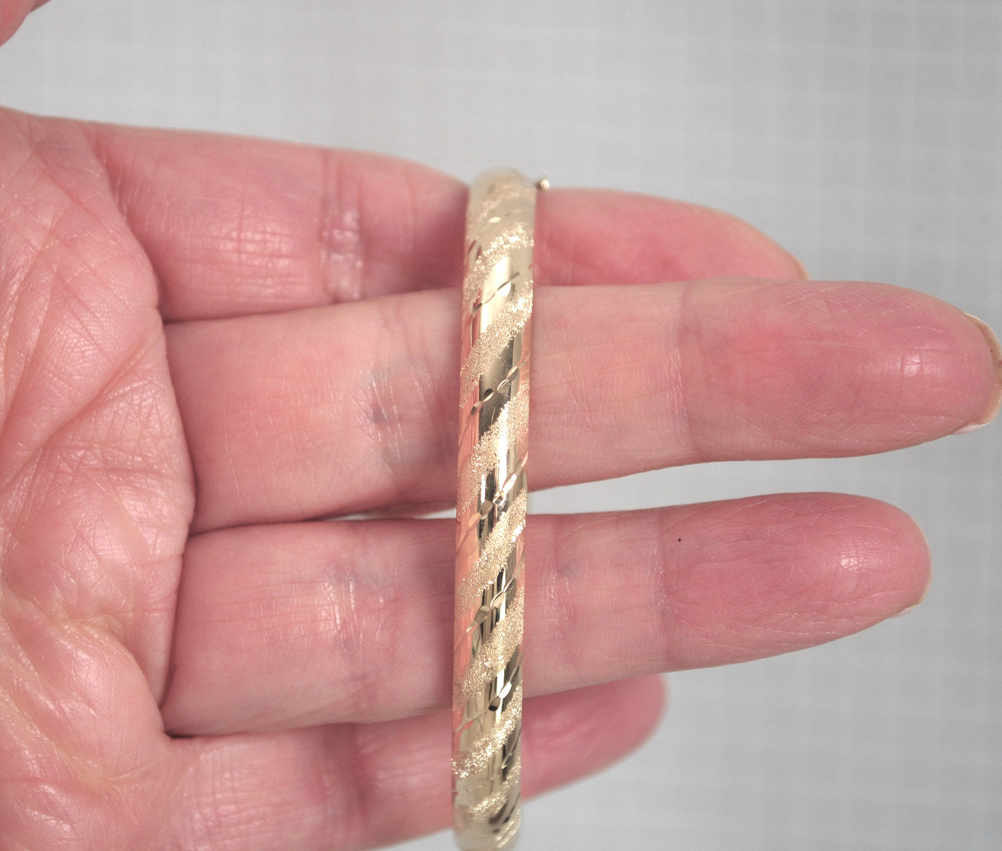 Signed 14K Gold Bangle Bracelet