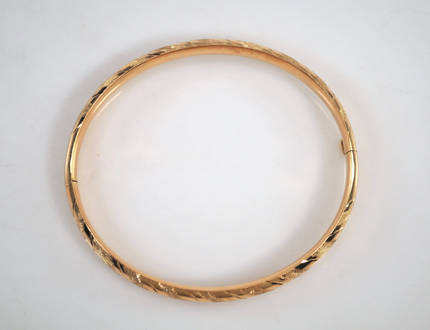 Signed 14K Gold Bangle Bracelet