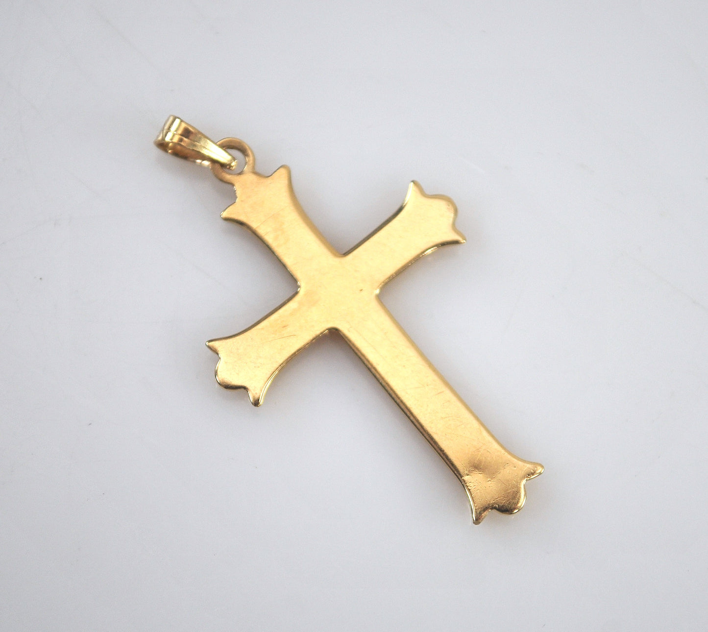 14K Gold Fleuree Cross Pendant