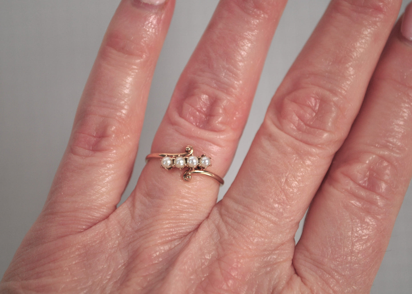 Vintage 14K Gold Pearl Ring