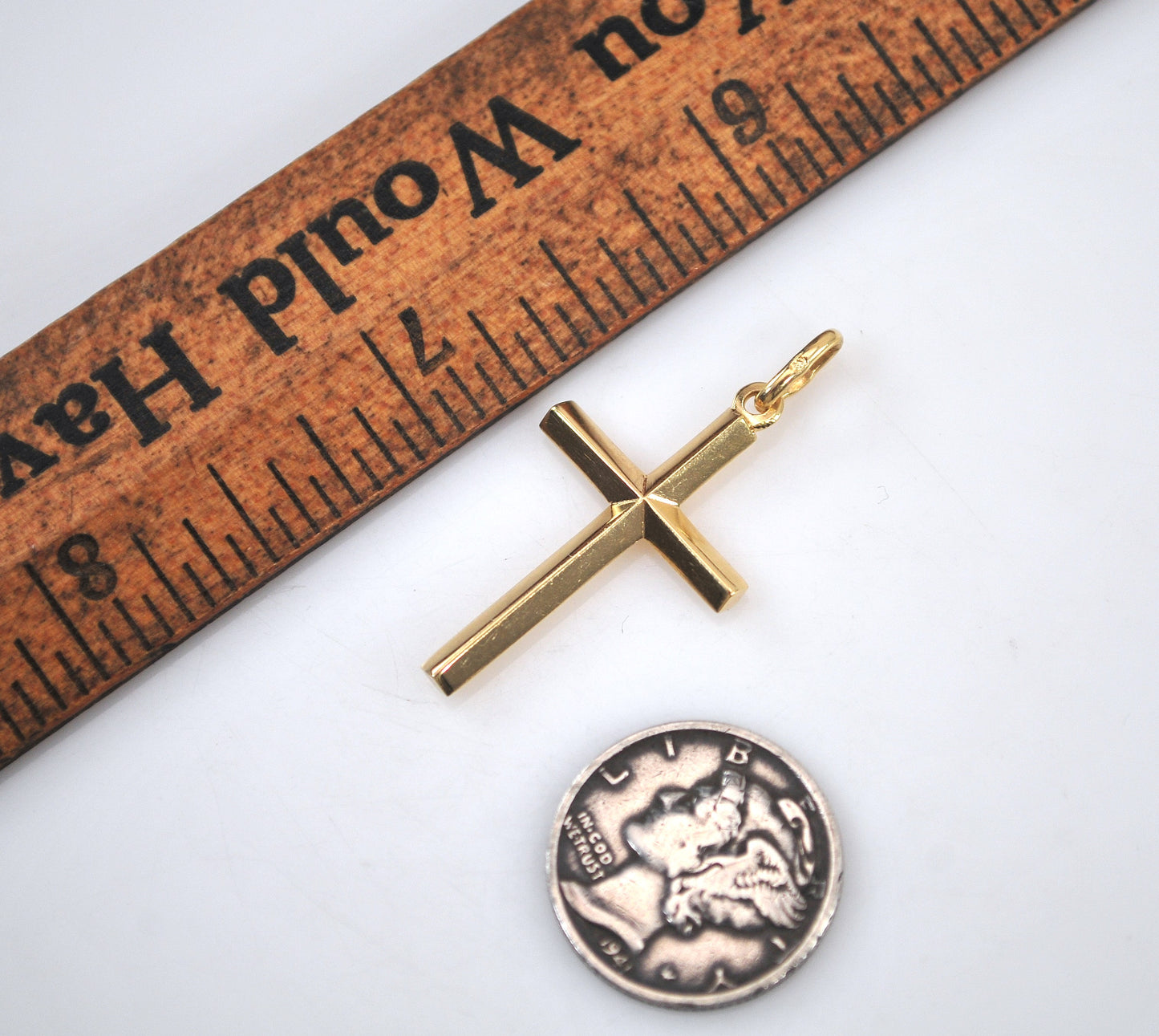 14K Gold Cross Pendant