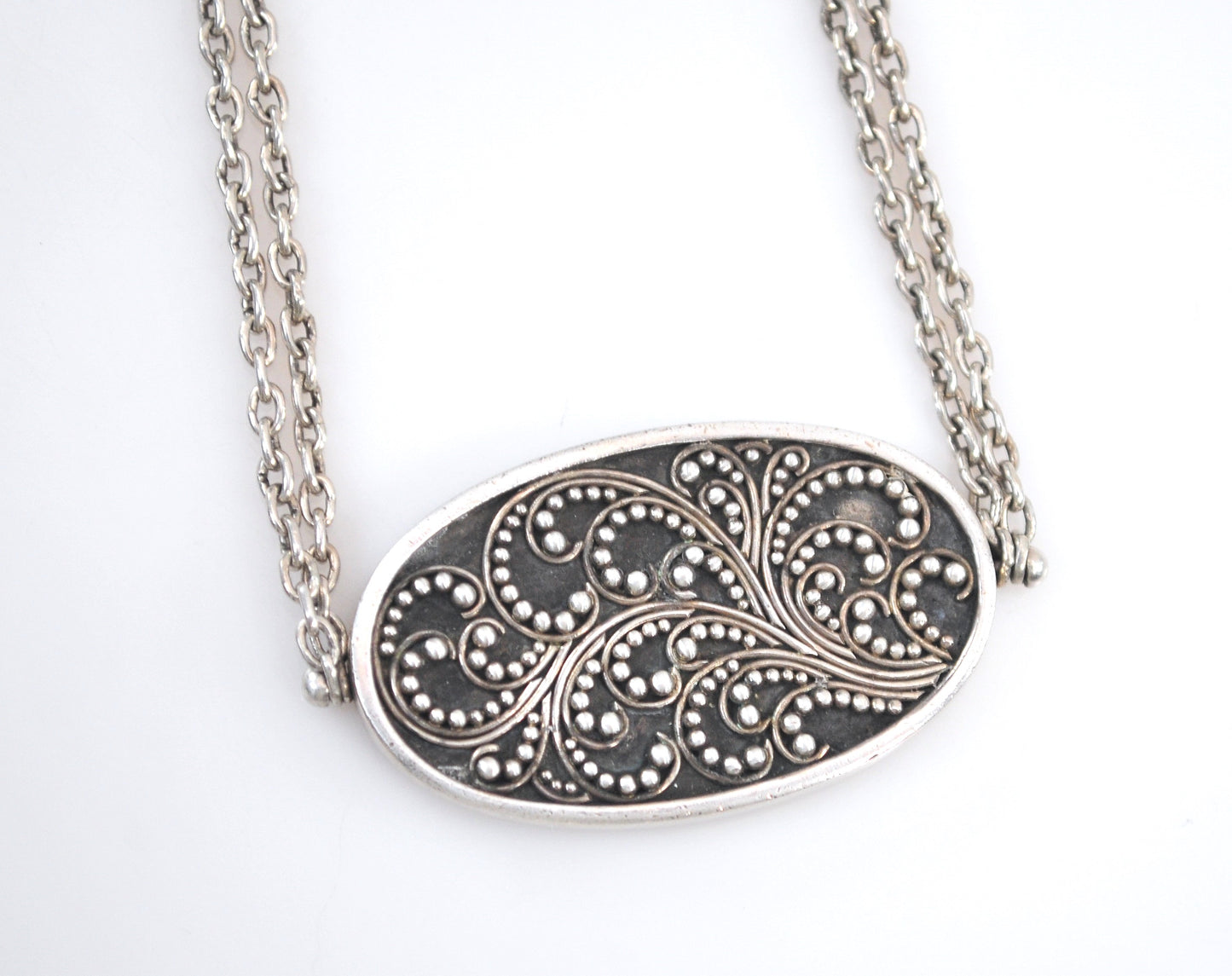 Lois Hill Adjustable Reversible Sterling Silver Necklace