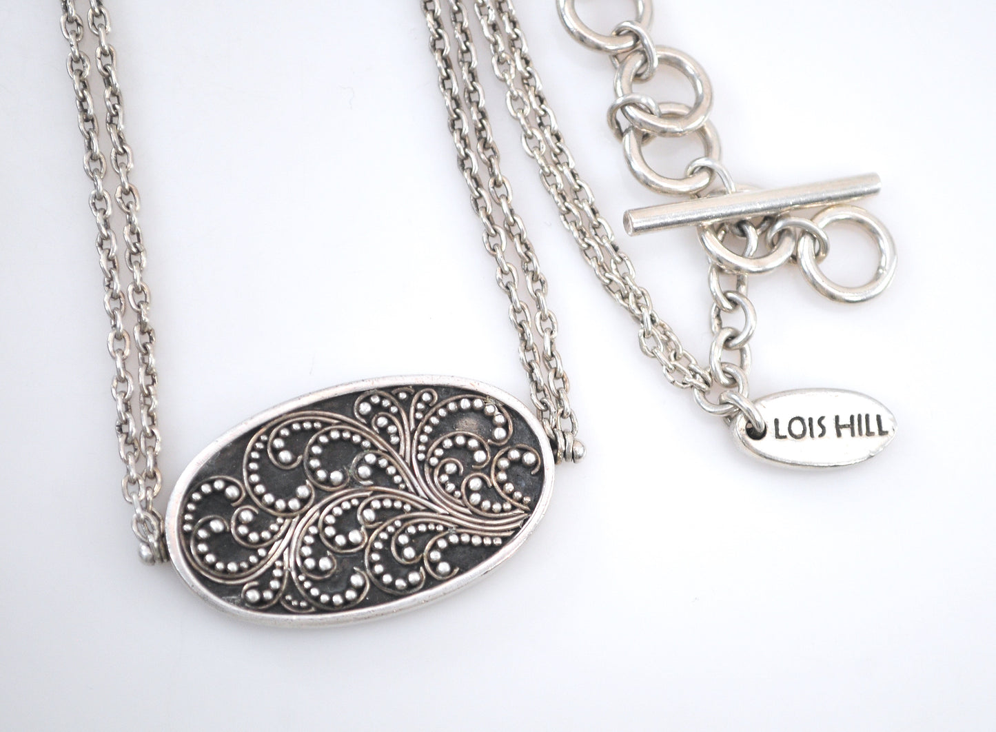 Lois Hill Adjustable Reversible Sterling Silver Necklace