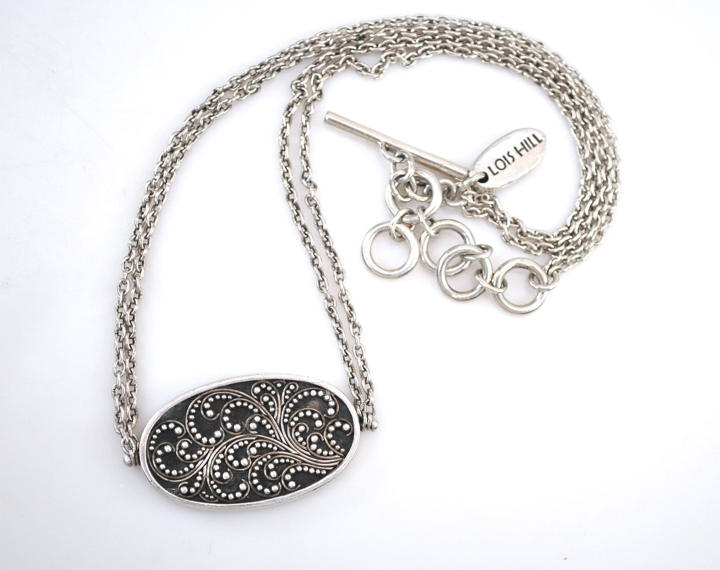 Lois Hill Adjustable Reversible Sterling Silver Necklace