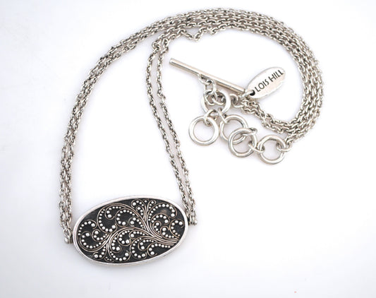 Lois Hill Adjustable Reversible Sterling Silver Necklace