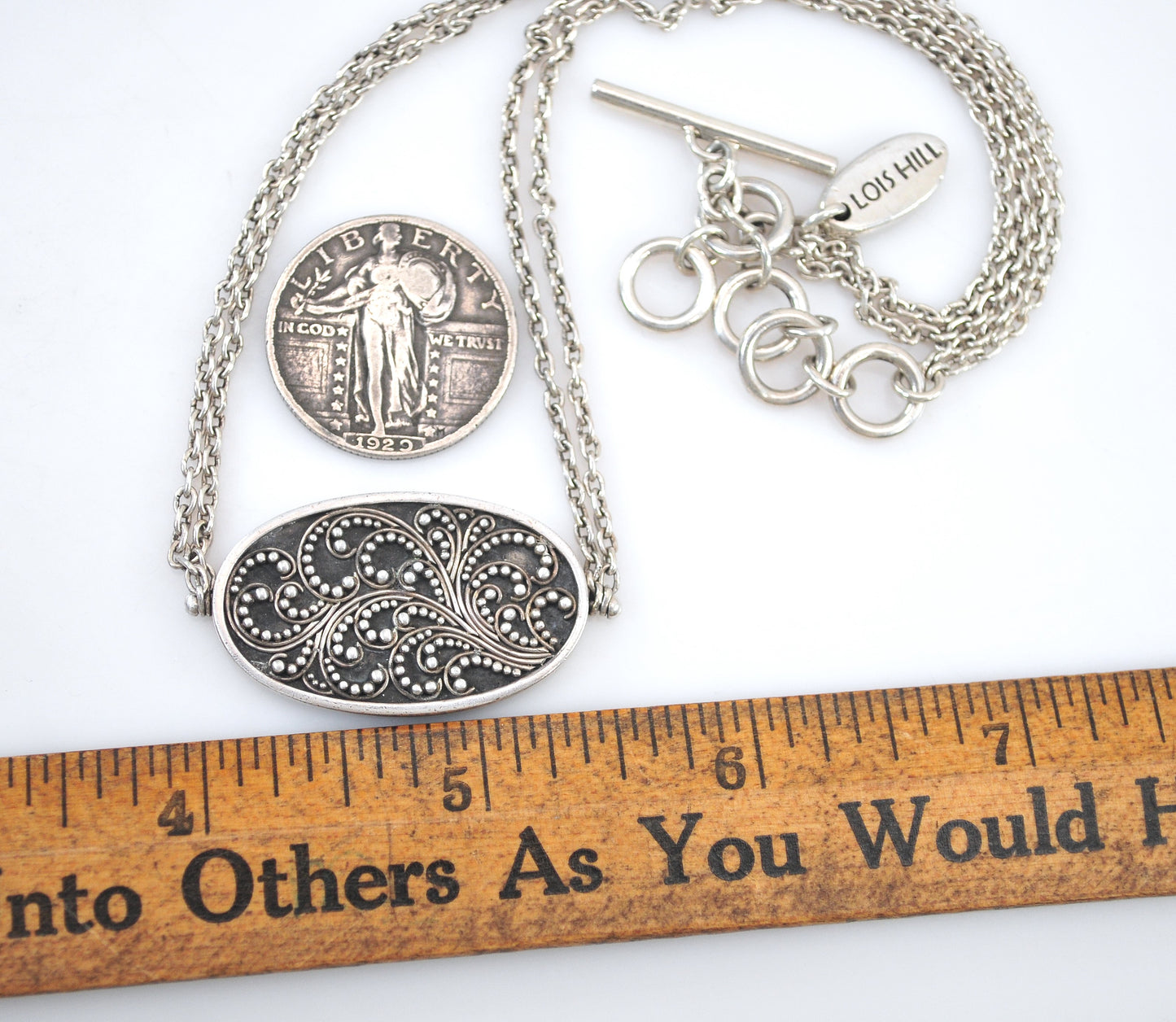 Lois Hill Adjustable Reversible Sterling Silver Necklace