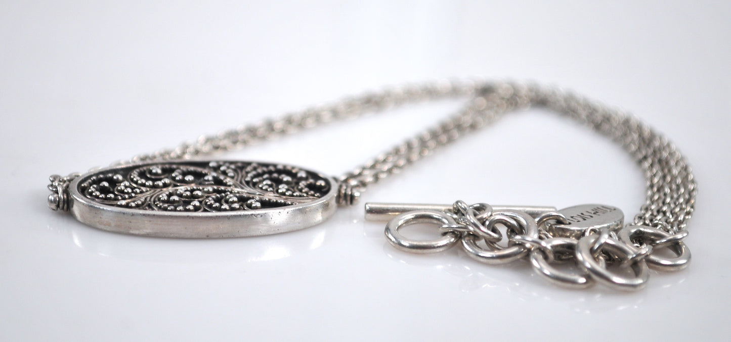 Lois Hill Adjustable Reversible Sterling Silver Necklace